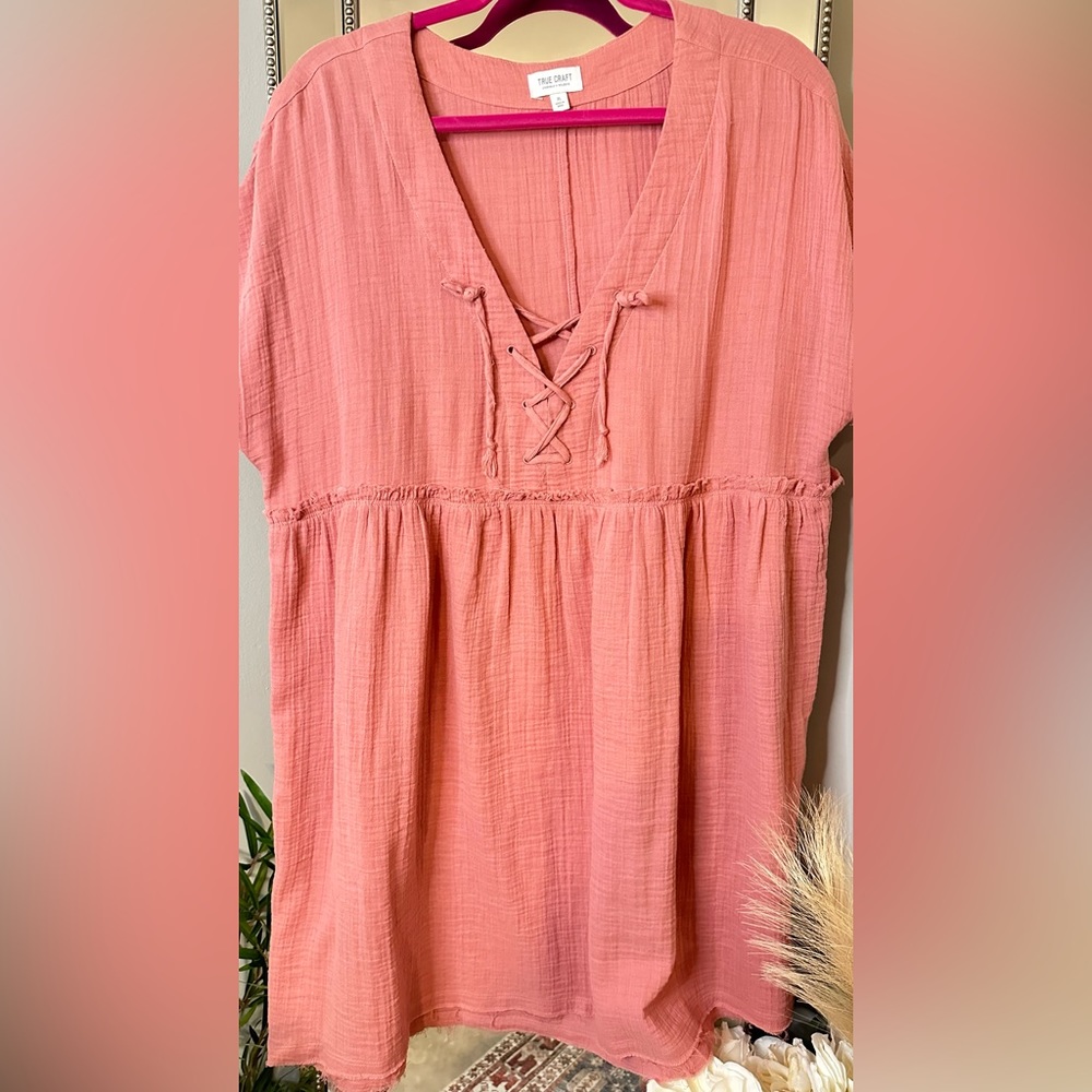 True Craft Dress. Coral/Pink color. Size XL.